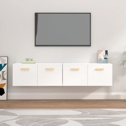 Nástěnné Skříňky 2 Ks Bílé 80 X 35 X 36,5 Cm Kompozitní Dřevo