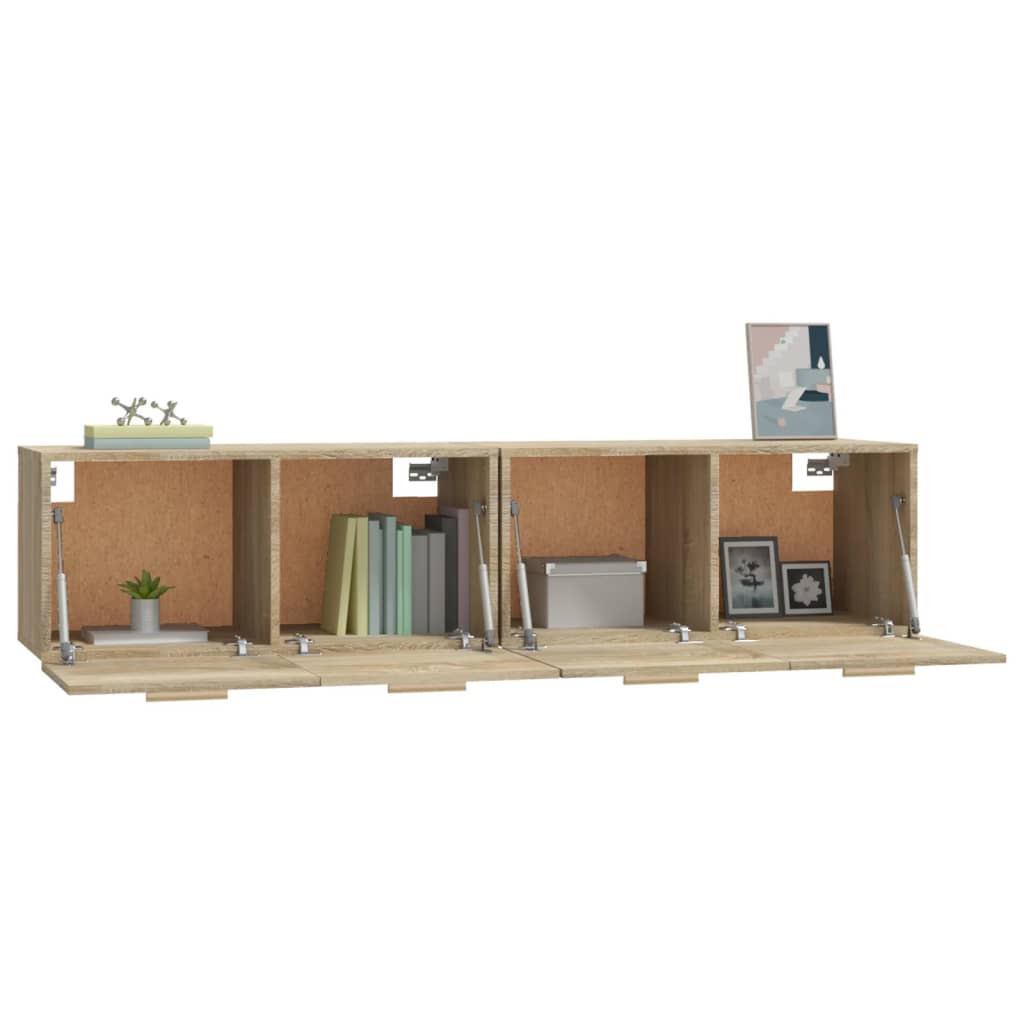 Nástěnné Skříňky 2 Ks Dub Sonoma 80X35X36,5 Cm Kompozitní Dřevo