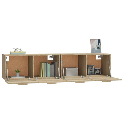 Nástěnné Skříňky 2 Ks Dub Sonoma 80X35X36,5 Cm Kompozitní Dřevo