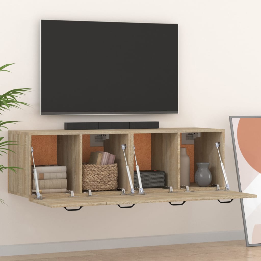 Nástěnné Skříňky 2 Ks Dub Sonoma 80X35X36,5 Cm Kompozitní Dřevo