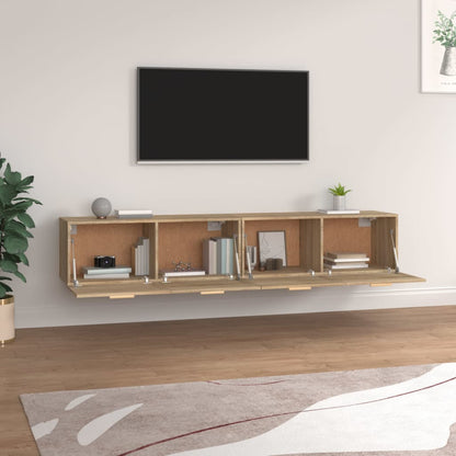 Nástěnné Skříňky 2 Ks Dub Sonoma 100X36,5X35Cm Kompozitní Dřevo