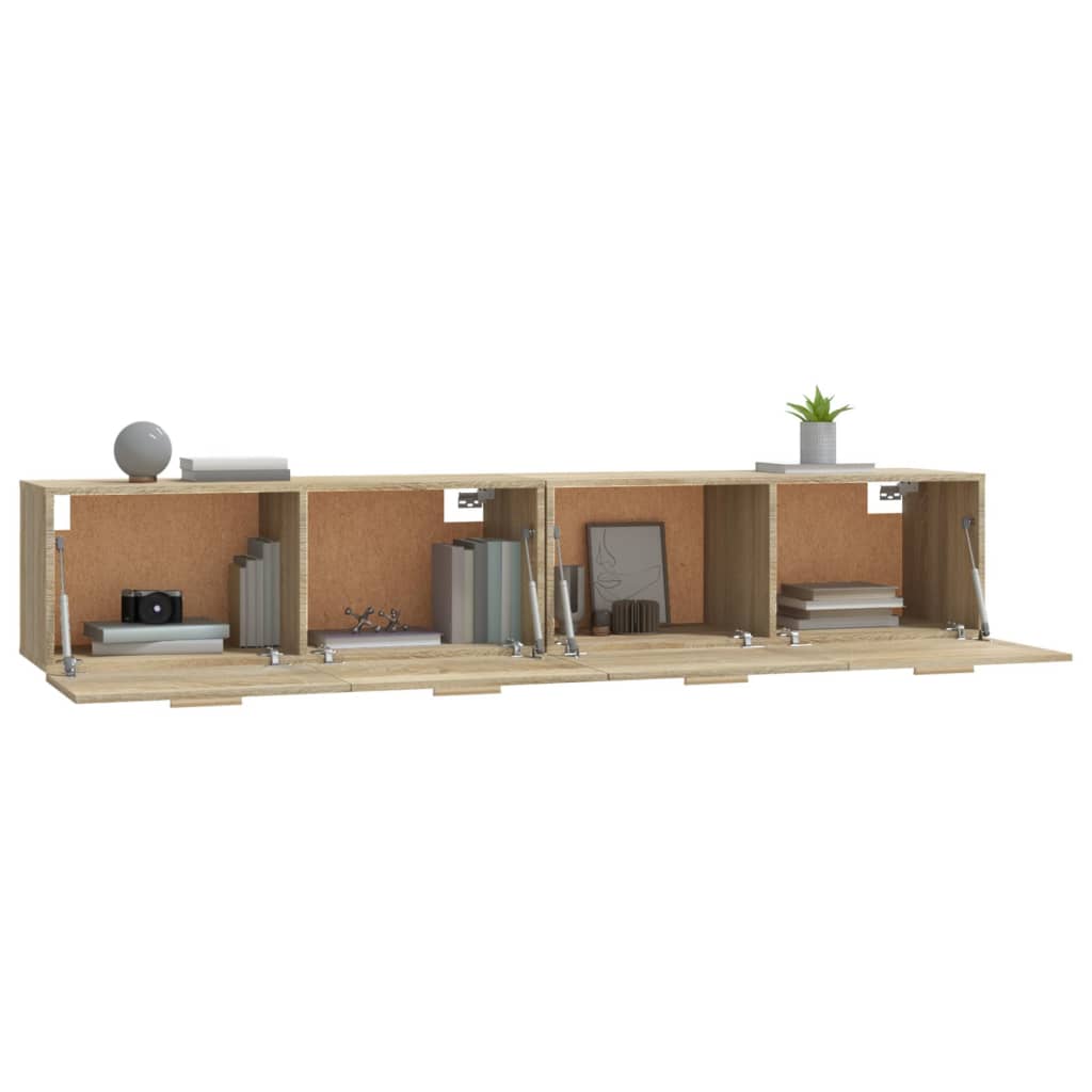 Nástěnné Skříňky 2 Ks Dub Sonoma 100X36,5X35Cm Kompozitní Dřevo