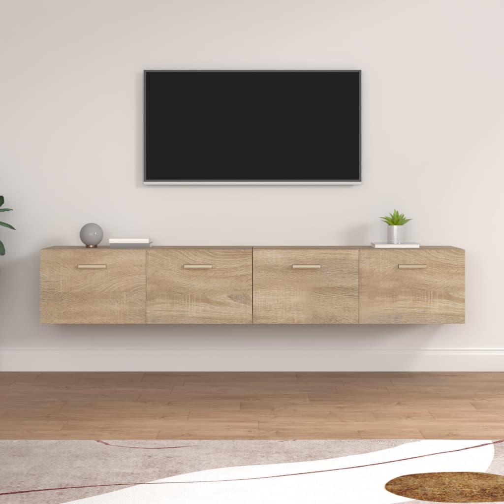 Nástěnné Skříňky 2 Ks Dub Sonoma 100X36,5X35Cm Kompozitní Dřevo