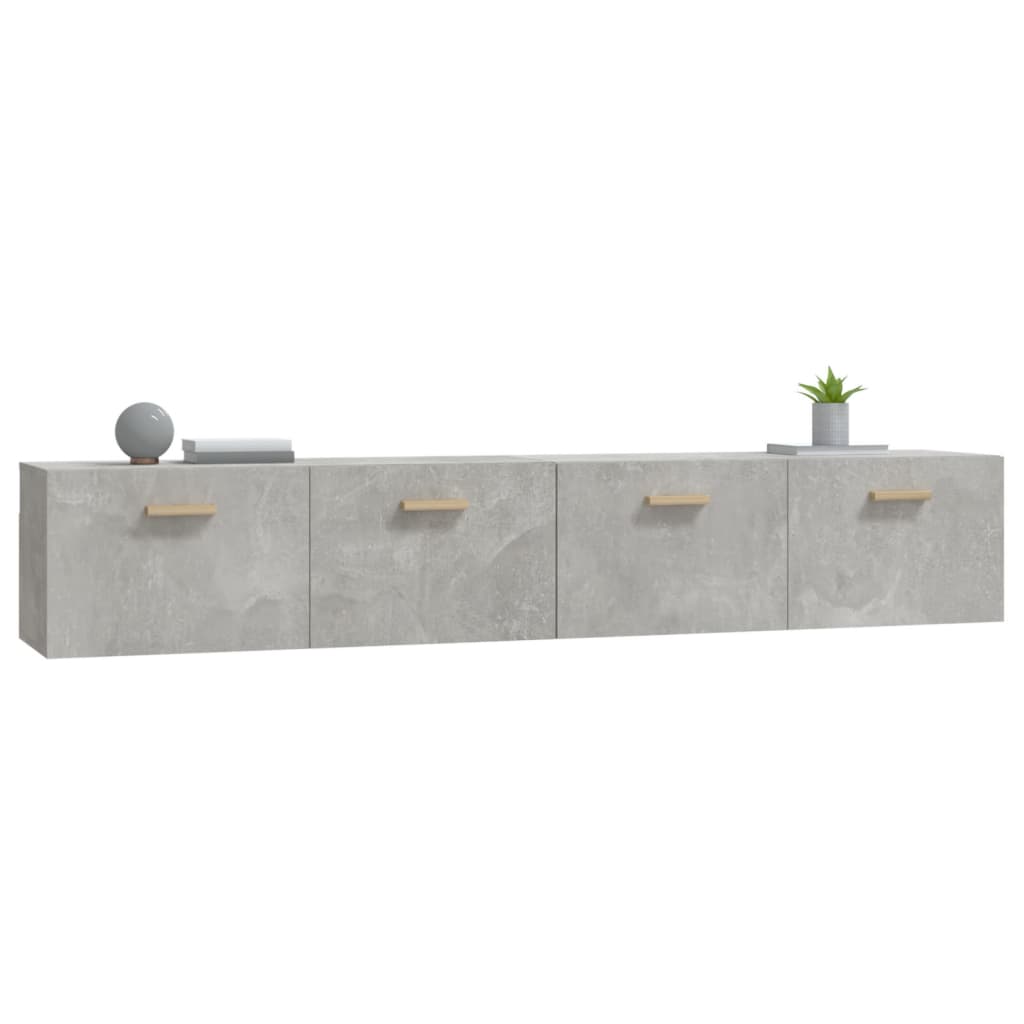 Nástěnné Skříňky 2 Ks Betonově Šedé 100X36,5X35 Cm Kompozit