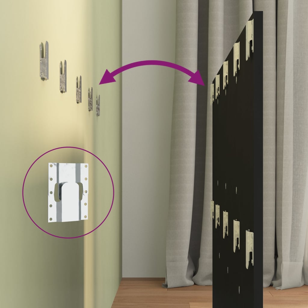 Čelo Postele Se Skříňkami Černé Kompozitní Dřevo