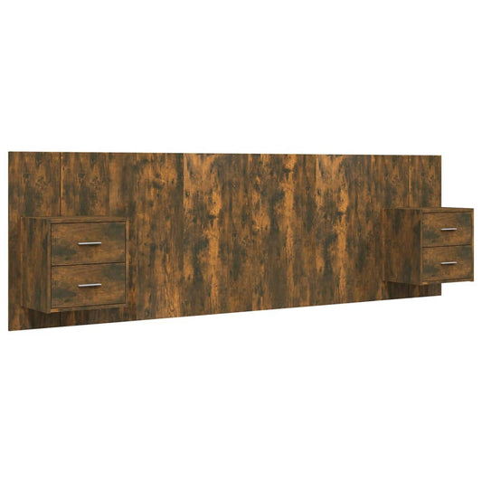 Čelo Postele Se Skříňkami Kompozitní Dřevo