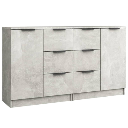 Příborníky 2 Ks Betonově Šedé 60 X 30 X 70 Cm Kompozitní Dřevo