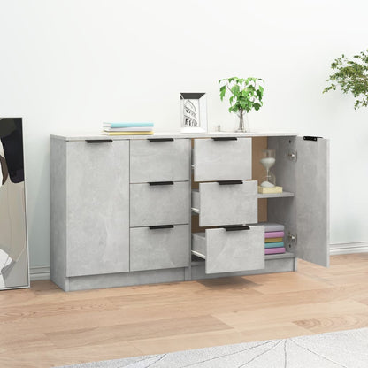 Příborníky 2 Ks Betonově Šedé 60 X 30 X 70 Cm Kompozitní Dřevo