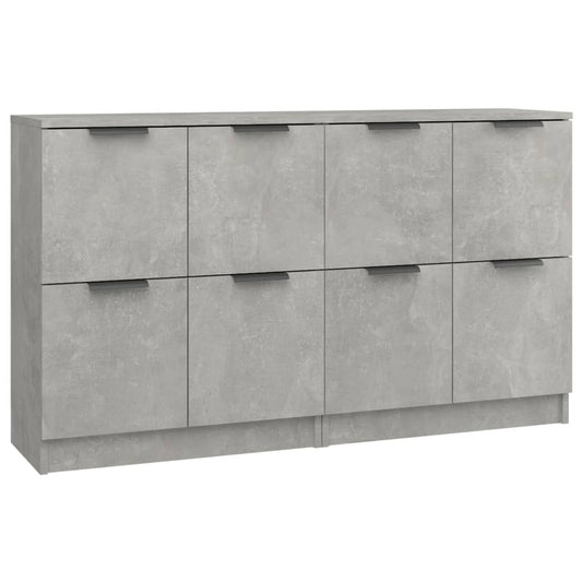 Příborníky 2 Ks Betonově Šedé 60 X 30 X 70 Cm Kompozitní Dřevo