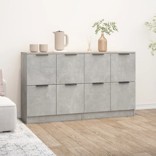 Příborníky 2 Ks Betonově Šedé 60 X 30 X 70 Cm Kompozitní Dřevo