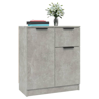 Příborníky 2 Ks Betonově Šedé 60 X 30 X 70 Cm Kompozitní Dřevo