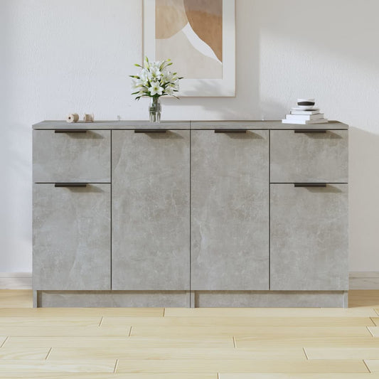 Příborníky 2 Ks Betonově Šedé 60 X 30 X 70 Cm Kompozitní Dřevo