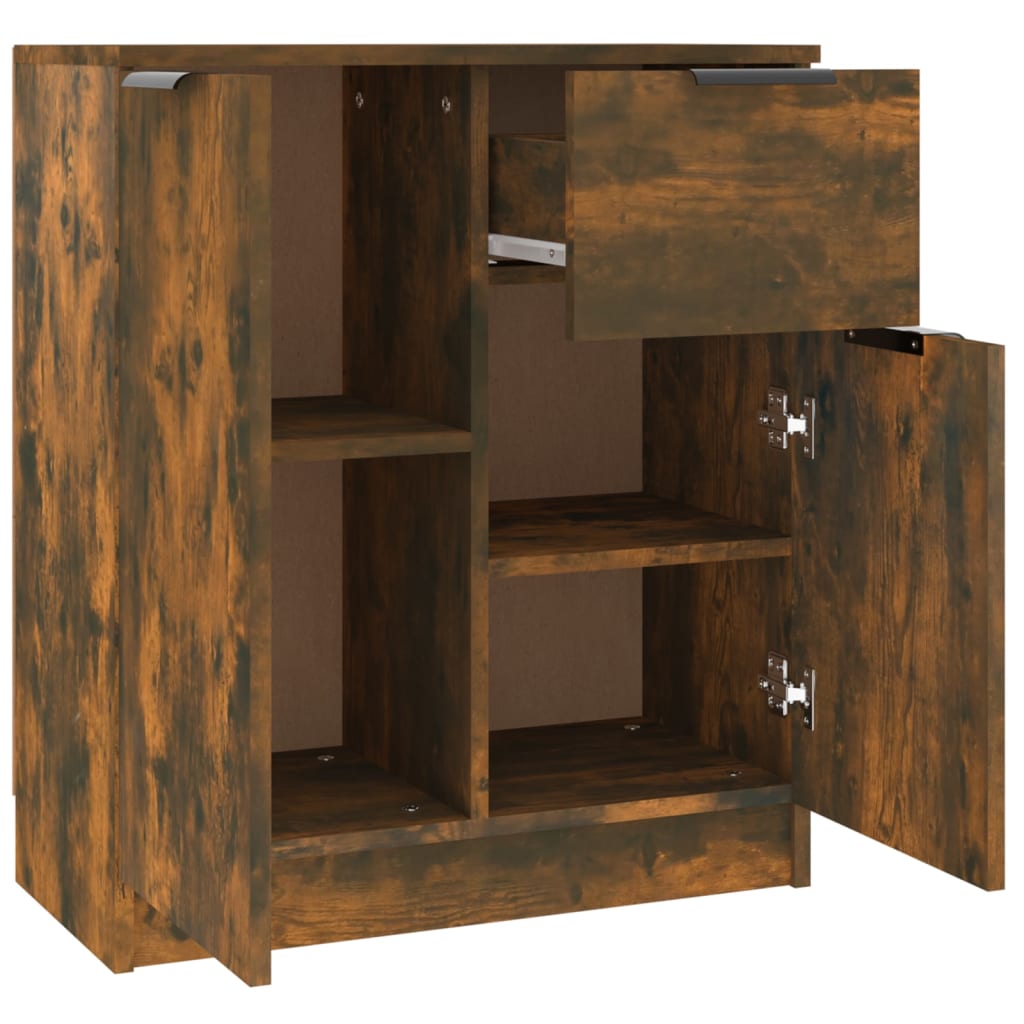 Příborníky 2 Ks Kouřový Dub 60 X 30 X 70 Cm Kompozitní Dřevo