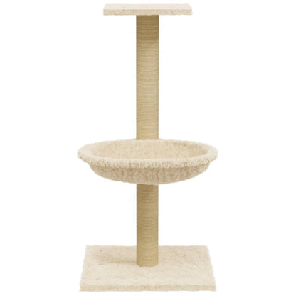Škrabadlo Pro Kočky Se Sisalovým Sloupkem Krémové 74 Cm
