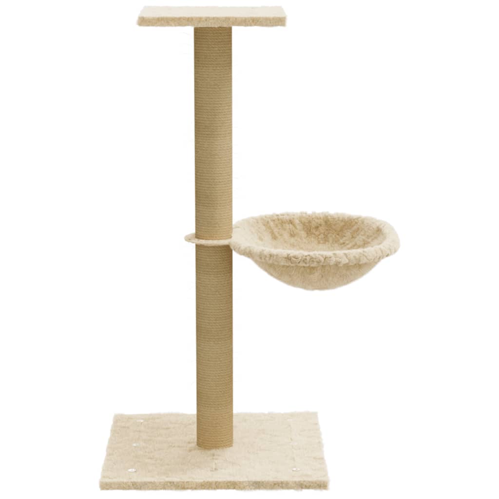 Škrabadlo Pro Kočky Se Sisalovým Sloupkem Krémové 74 Cm