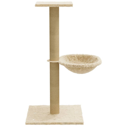 Škrabadlo Pro Kočky Se Sisalovým Sloupkem Krémové 74 Cm