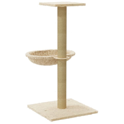 Škrabadlo Pro Kočky Se Sisalovým Sloupkem Krémové 74 Cm