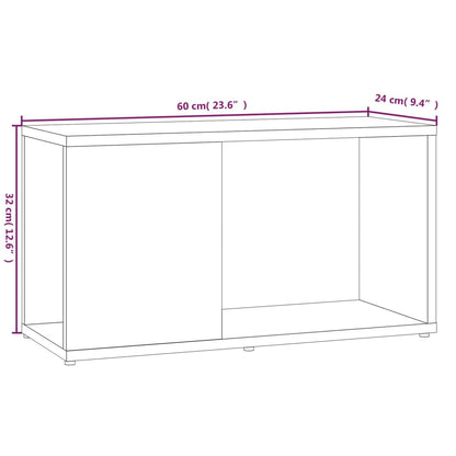 Tv Skříňka Šedá Sonoma 60 X 24 X 32 Cm Kompozitní Dřevo