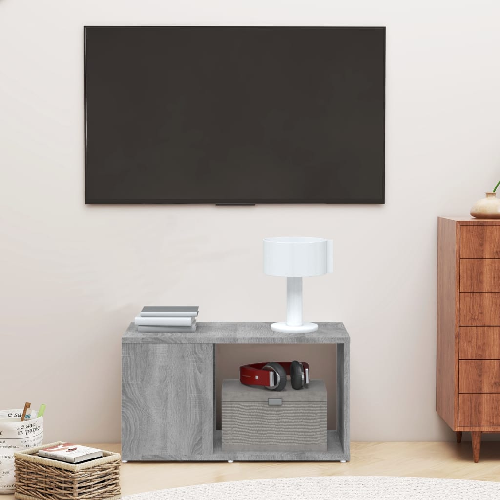 Tv Skříňka Šedá Sonoma 60 X 24 X 32 Cm Kompozitní Dřevo