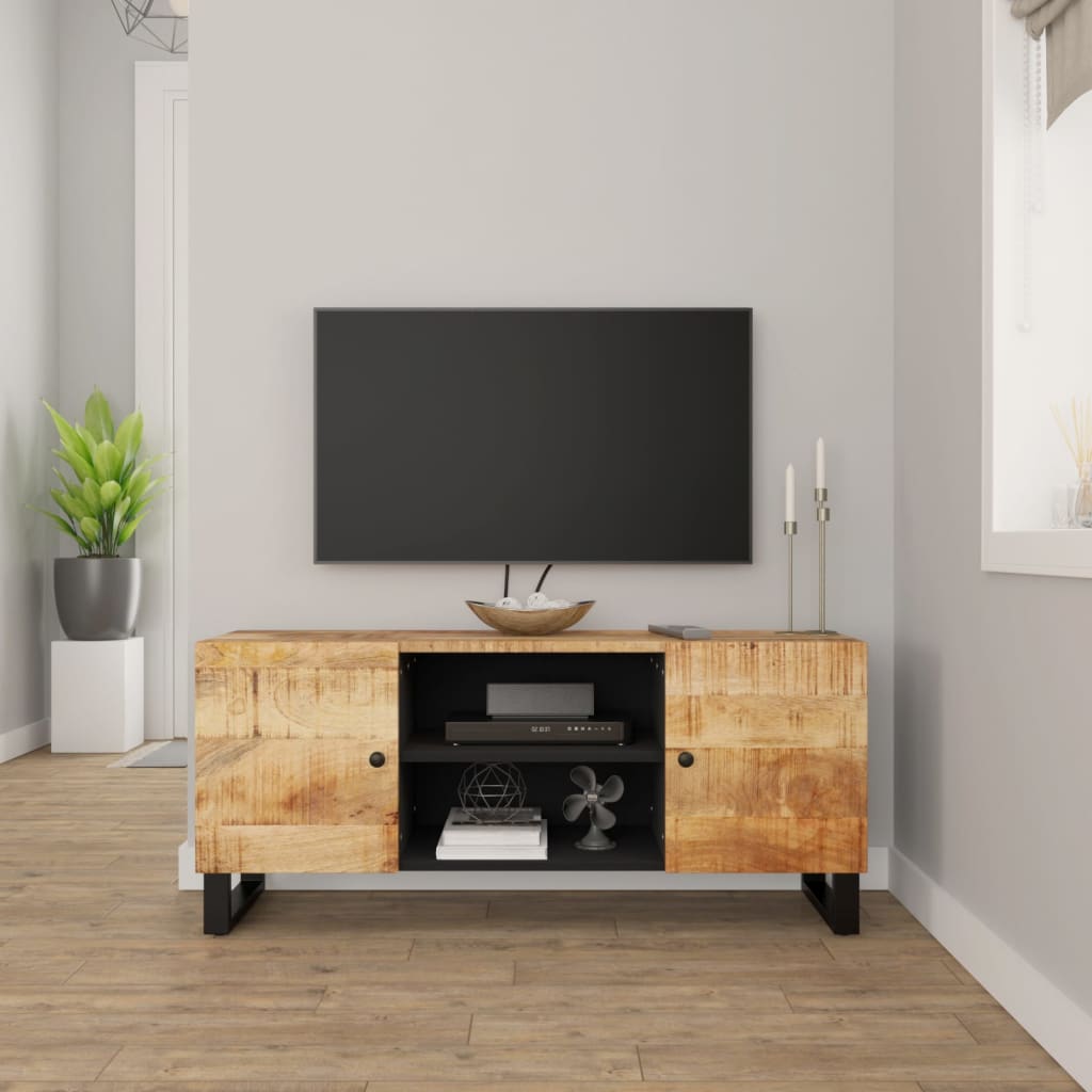 Tv Skříňka 105X33X46 Cm Masivní Mangovníkové Dřevo