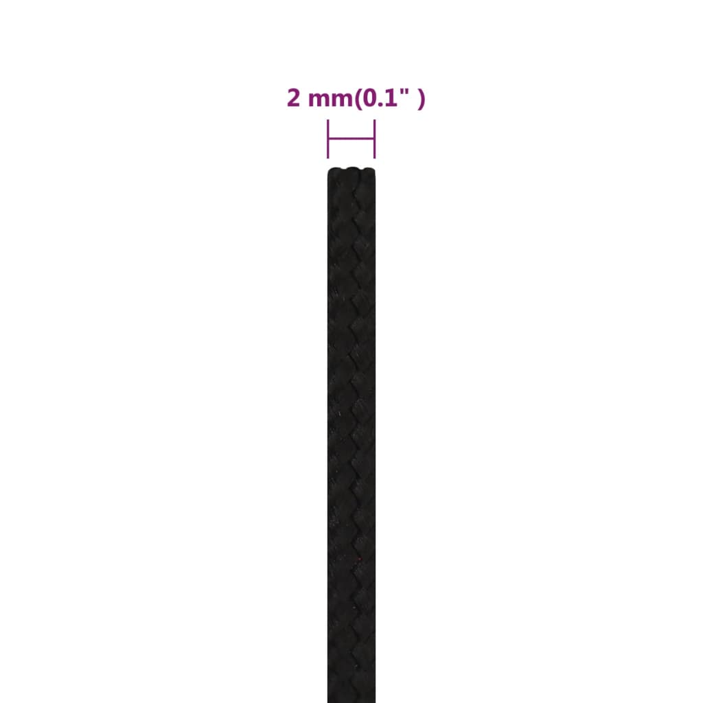 Pracovní Lano Černé Polyester Černá