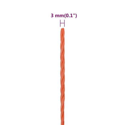 Pracovní Lano Oranžové 3 Mm 50 M Polypropylen