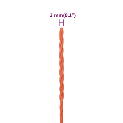 Pracovní Lano Oranžové 3 Mm 100 M Polypropylen