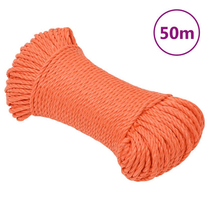 Pracovní Lano Oranžové 8 Mm 50 M Polypropylen
