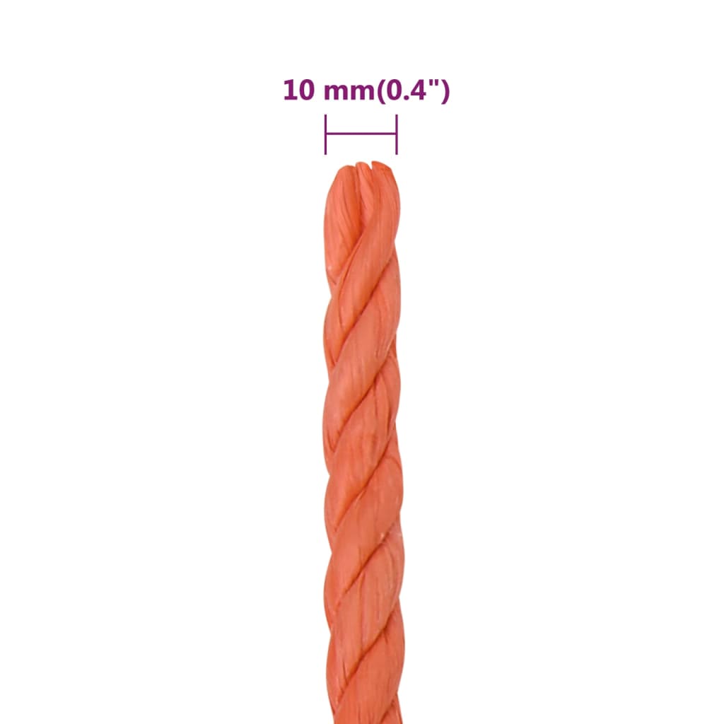 Pracovní Lano Oranžové 10 Mm 25 M Polypropylen