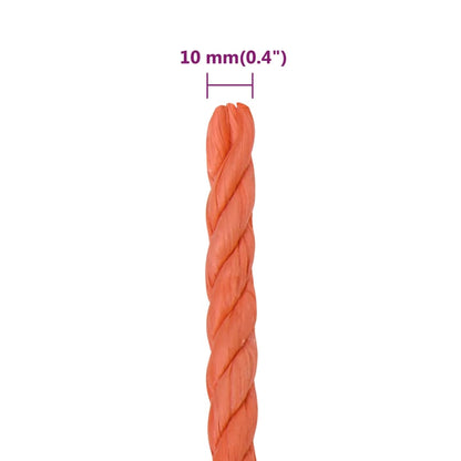Pracovní Lano Oranžové 10 Mm 25 M Polypropylen