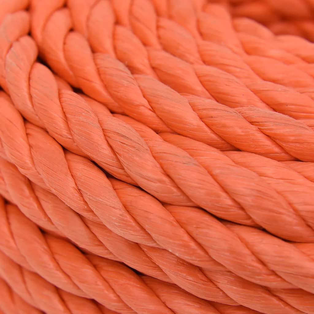 Pracovní Lano Oranžové 12 Mm 25 M Polypropylen