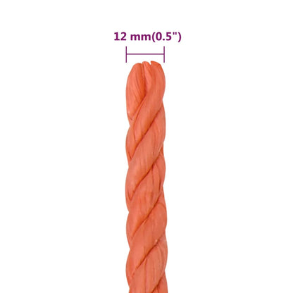 Pracovní Lano Oranžové 12 Mm 25 M Polypropylen