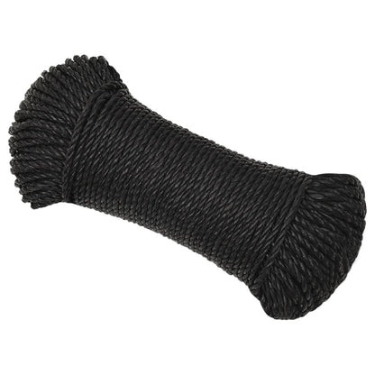 Pracovní Lano Černé Polypropylen Černá