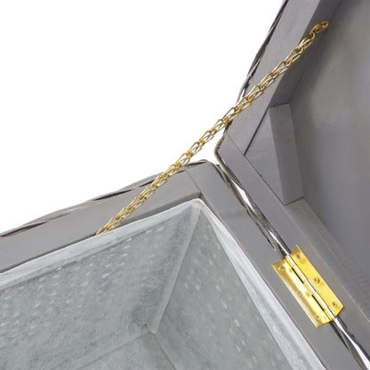 Úložný Box Šedý 110 Cm Přírodní Kubu Ratan A Masivní Mahagon