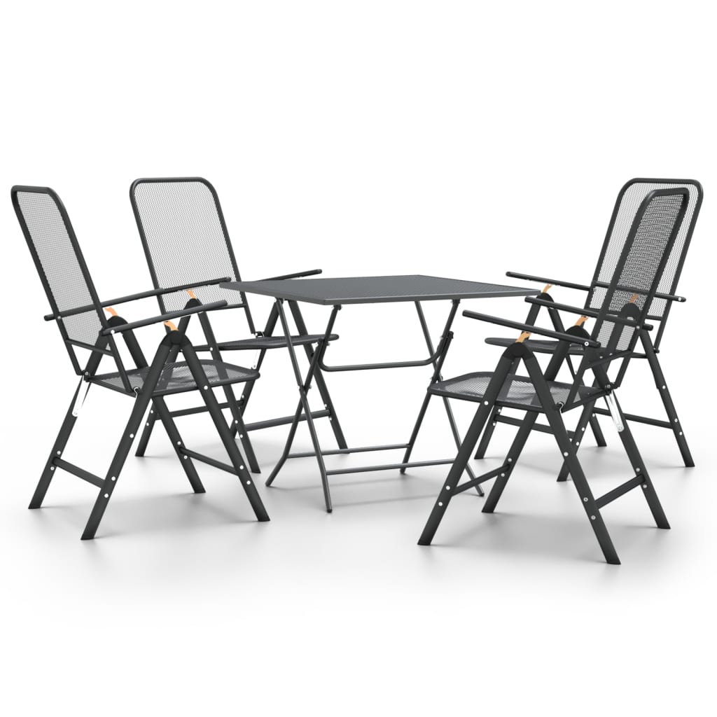 5Dílný Zahradní Jídelní Set Tahokov Antracitový