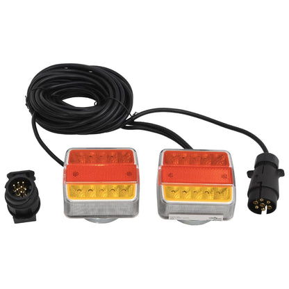 Světla Na Přívěs 2 Ks Červená 10,5X7,5X10 Cm 12V Led Žárovky