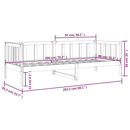 Válenda Medově Hnědá 80 X 200 Cm Masivní Borové Dřevo