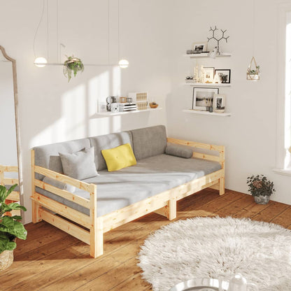 Výsuvná Postel 2X (80 X 200) Cm Masivní Borové Dřevo