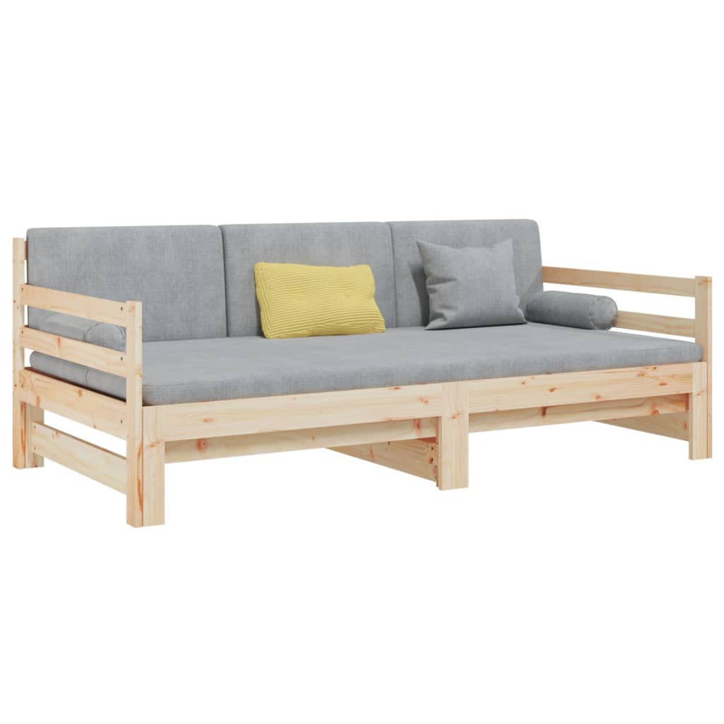 Výsuvná Postel 2X (80 X 200) Cm Masivní Borové Dřevo
