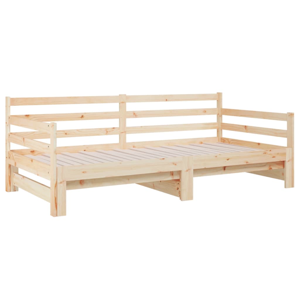 Výsuvná Postel 2X (80 X 200) Cm Masivní Borové Dřevo