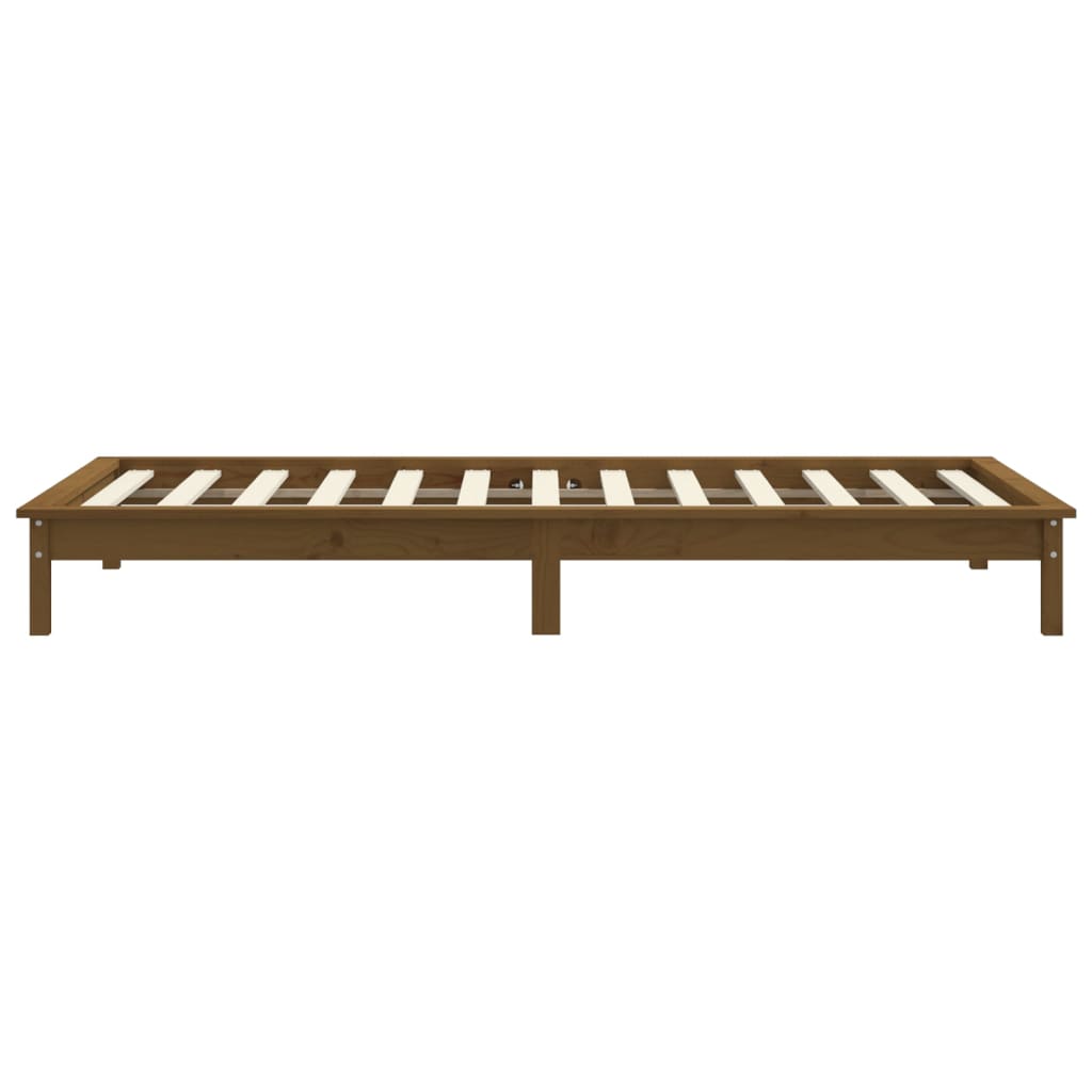 Rám Postele Medově Hnědý 90 X 200 Cm Masivní Borovice
