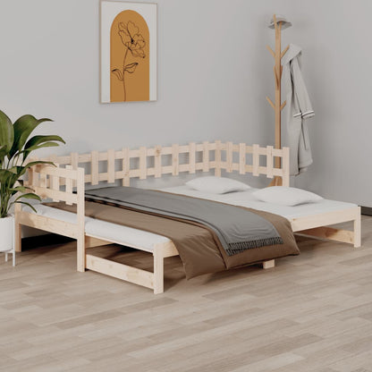 Výsuvná Postel 2X (90 X 200) Cm Masivní Borovice