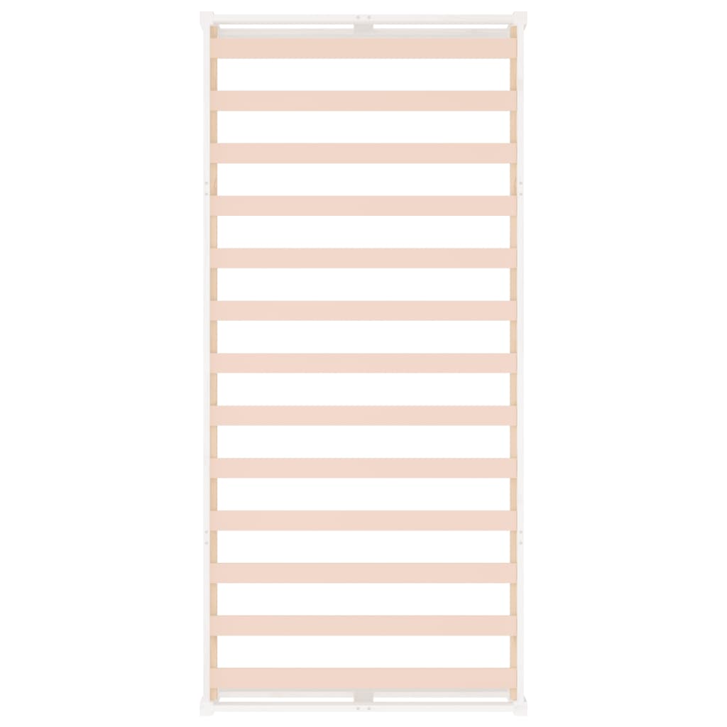 Rám Postele Bílý 100 X 200 Cm Masivní Dřevo