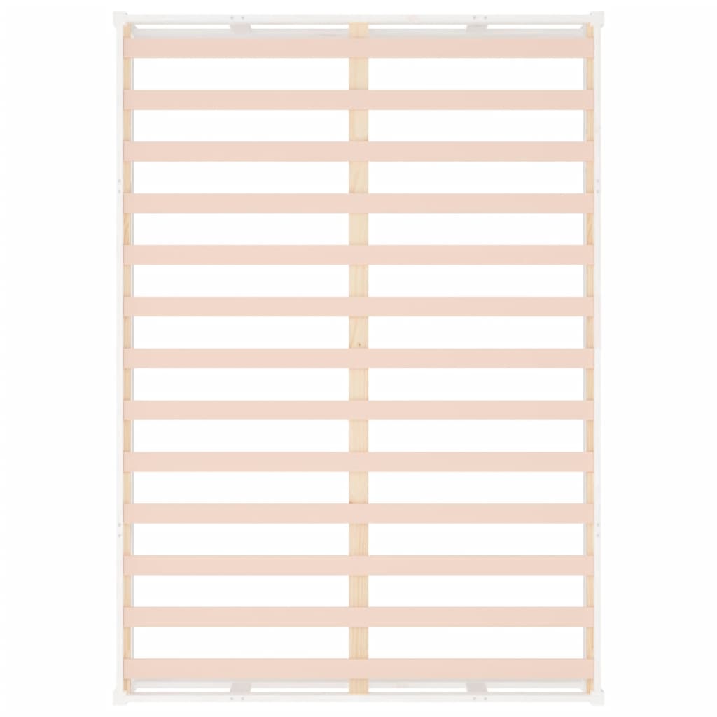 Rám Postele Bílý 150 X 200 Cm King Size Masivní Dřevo
