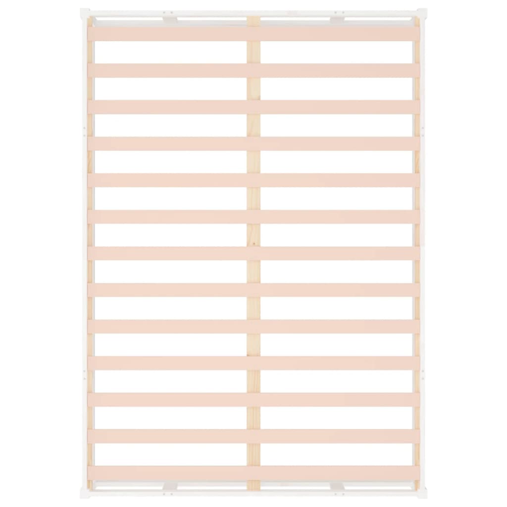 Rám Postele Bílý 180 X 200 Cm Super King Masivní Dřevo