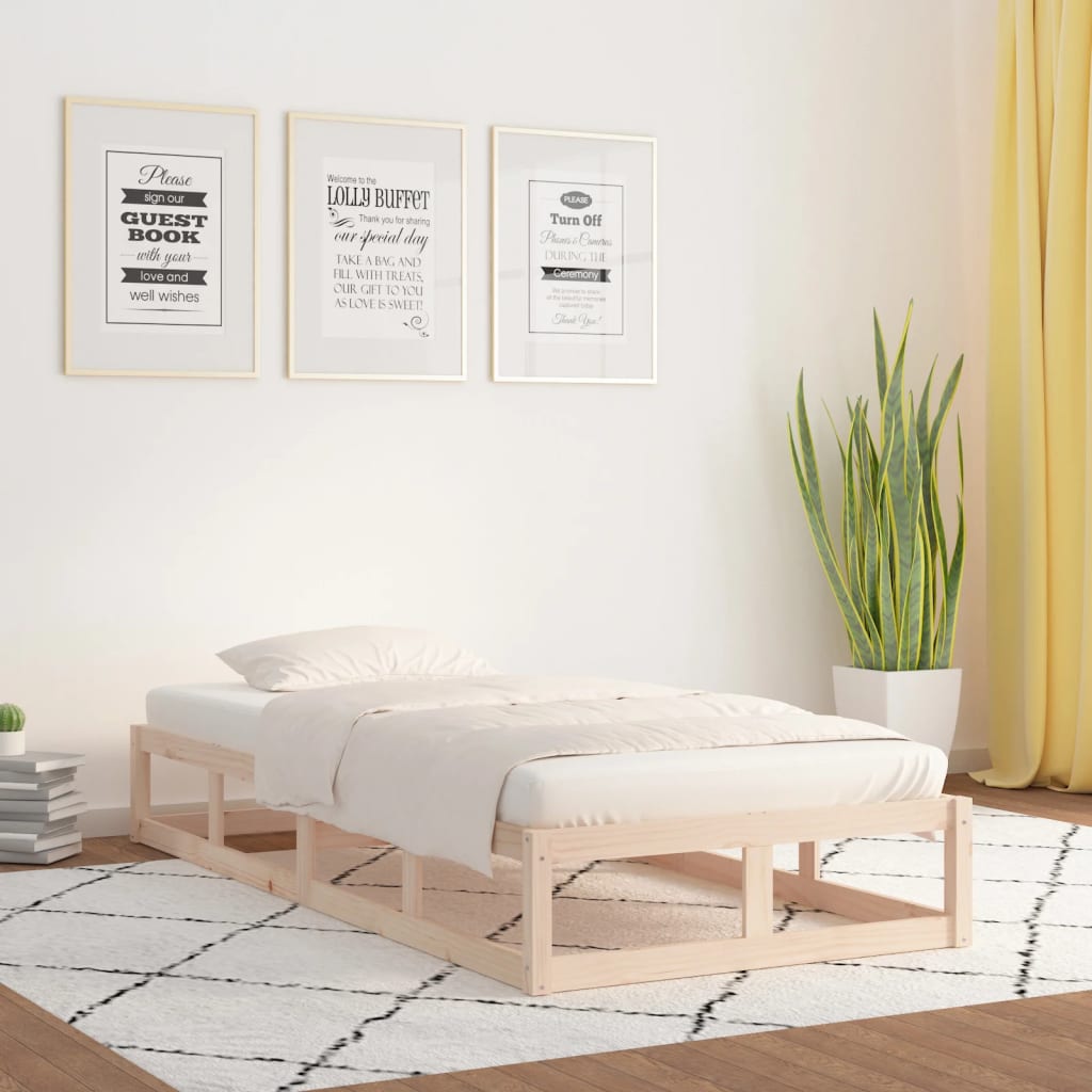 Rám Postele 75 X 190 Cm Small Single Masivní Dřevo