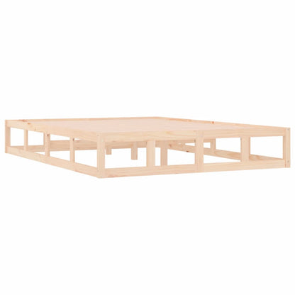 Rám Postele 135 X 190 Cm Double Masivní Dřevo