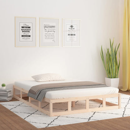 Rám Postele 135 X 190 Cm Double Masivní Dřevo