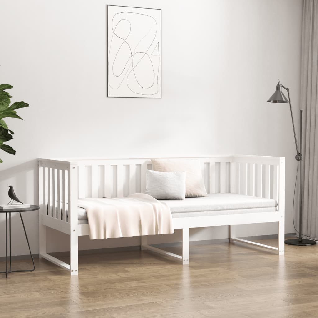Válenda Bez Matrace Bílá 80 X 200 Cm Masivní Borovice
