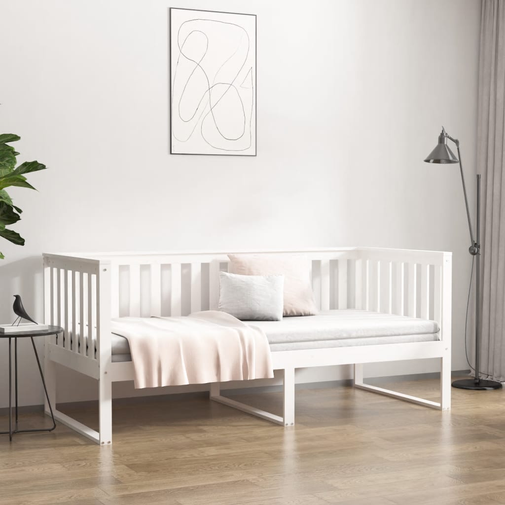 Válenda Bílá 90 X 190 Cm Masivní Borové Dřevo